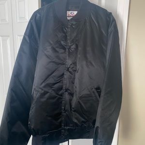 Men’s Black Satin Bomber jacket